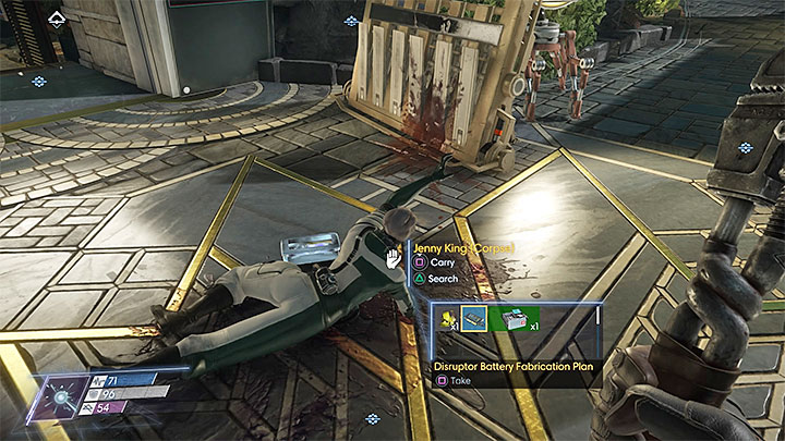 This plan can be found at Jenny Kings corpse shown in the above screenshot - Plans - Secrets and important items - Prey Game Guide