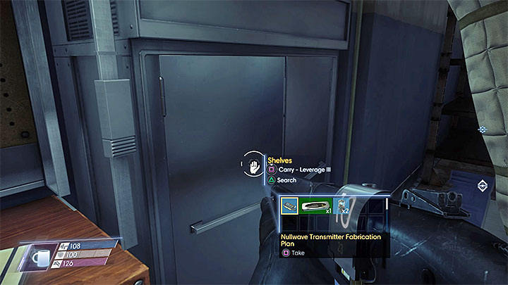 The fabrication plan is in the supply closet located on level -2 near a Grav Shaft - Plans - Secrets and important items - Prey Game Guide