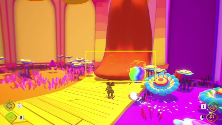 To get out of this room you need to grab a rainbow ball and place it on the tip of the tongue - Psychonauts 2: PSI Kings Sensorium - walkthrough - Walkthrough - Psychonauts 2 Guide