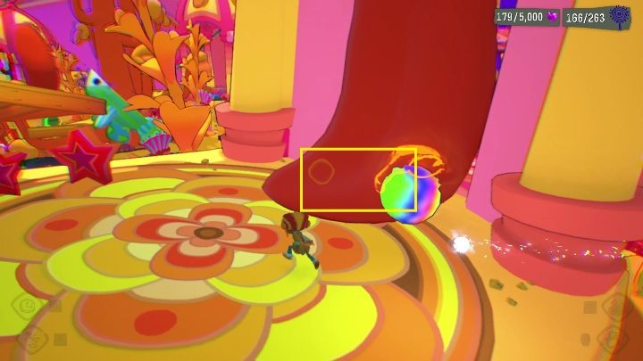 To get further you need to take the rainbow ball and put it back on the tongue - Psychonauts 2: PSI Kings Sensorium - walkthrough - Walkthrough - Psychonauts 2 Guide