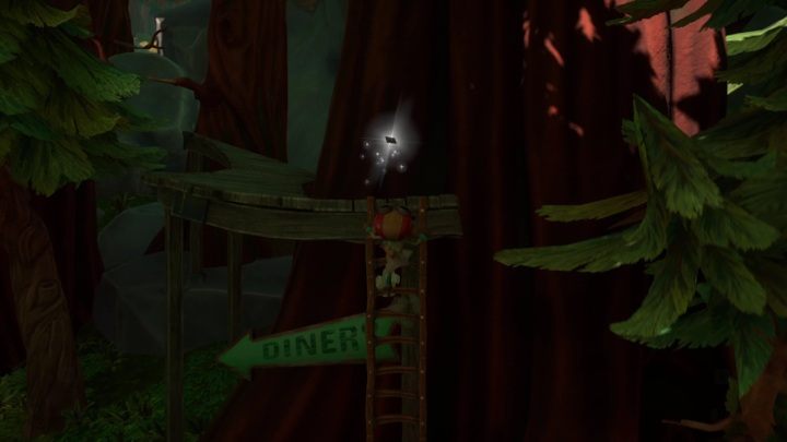 This card is on the wooden road - Psychonauts 2: PSI Challenge Card, Questionable Area - where to find? - Questionable Area - Psychonauts 2 Guide