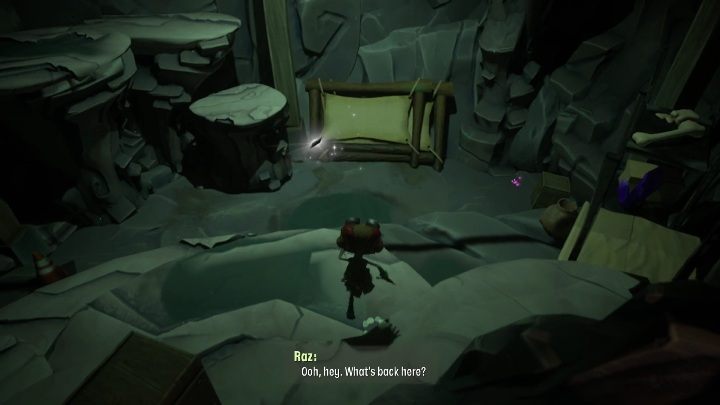 You'll find this card in the cave, right behind the information you can burn - Psychonauts 2: PSI Challenge Card, Questionable Area - where to find? - Questionable Area - Psychonauts 2 Guide