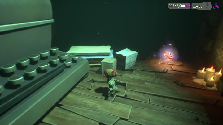 Half-A-Mind is on the third platform, right behind the gate - Psychonauts 2: Half-A-Minds in Tomb of the Sharkophogus - where to find? - Tomb of the Sharkophogus - Psychonauts 2 Guide