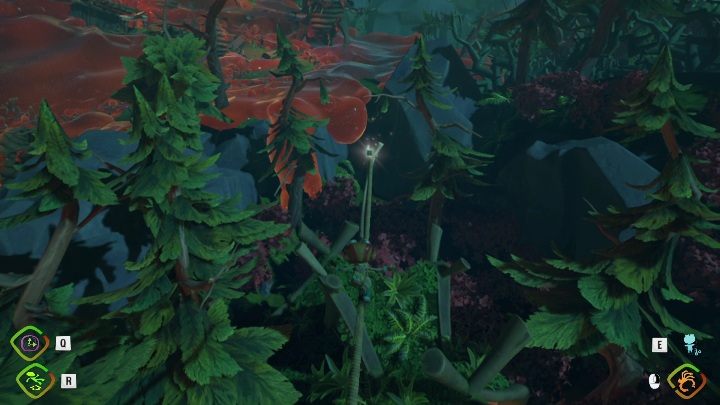 The card is on a thick line that you can walk on - Psychonauts 2: PSI Challenge Cards in Green Needle Gulch - where to find? - Green Needle Gulch - Psychonauts 2 Guide