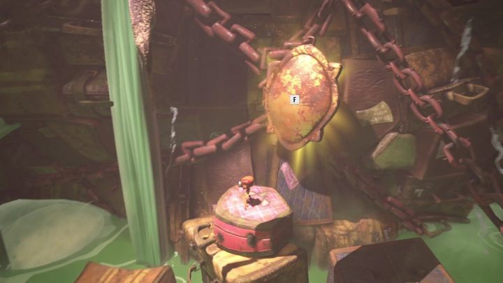 If you want to leave this location, you'll have to climb onto the destroyed suitcases and then examine the chain - Psychonauts 2: Lucrecias Lament - walkthrough - Walkthrough - Psychonauts 2 Guide