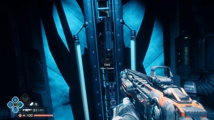 After entering the Ark, go to the Central post, from which you can take the Hyper Cannon - Hyper Cannon | Weapons in Rage 2 - Weapons - Rage 2 Guide