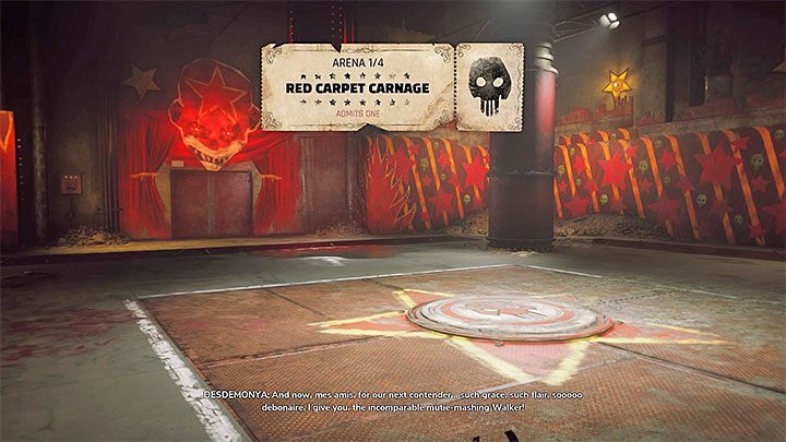 The trophy is easiest to get after the start of the fighting on the first of the four arenas - Red Carpet Carnage - Overly Driven | Rage 2 Trophy guide - Trophy Guide - Rage 2 Guide