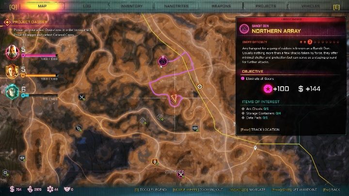 Northern Array is located in the northern part of the region - Bandit Dens in Broken Track - Rage 2 - Bandit Dens - Rage 2 Guide