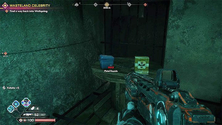 The arena with the boss has a few supplies like ammo or health infusions - Wasteland Celebrity | Rage 2 Walkthrough - Main story - Rage 2 Guide