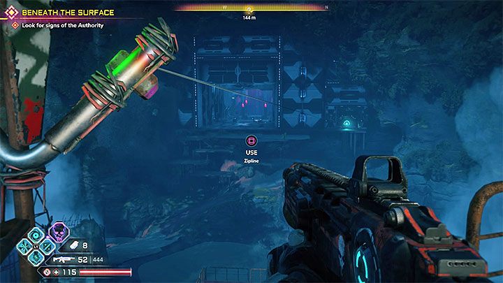 Find the zipline presented in the picture - Beneath the Surface | Rage 2 Walkthrough - Main story - Rage 2 Guide