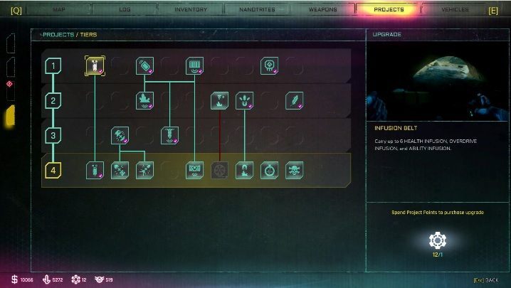 To unlock access to projects from the Search & Recover category, you need to perform the first task of the mission called Ground Control - Starting tips | Rage 2 Basics - Basics - Rage 2 Guide