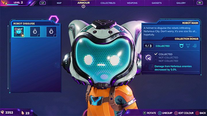 At the very end of the path, there is a hologram - Ratchet & Clank Rift Apart: Nefarious City - collectibles, list of all, map - Secrets and Collectibles - Ratchet & Clank Rift Apart Guide