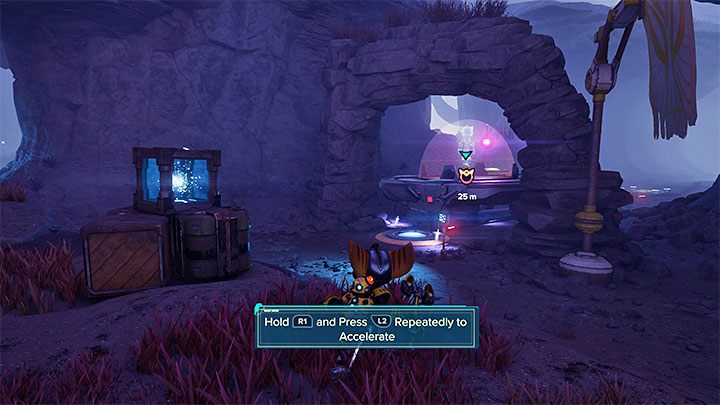The armor piece is aboard a UFO ship flying through gorges in the northeastern part of the map - Ratchet & Clank Rift Apart: Savali - collectibles, list of all, map - Secrets and Collectibles - Ratchet & Clank Rift Apart Guide