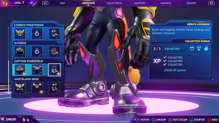 You must reach the stable rock ledge at the very end of the obstacle course - Ratchet & Clank Rift Apart: Ardolis - collectibles, list of all, map - Secrets and Collectibles - Ratchet & Clank Rift Apart Guide