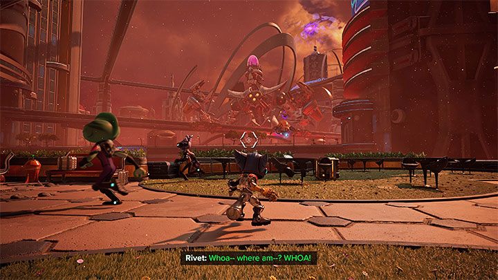 After some time you will reach a point where a large walking machine controlled by Emperor Nefarious will appear in the distance - Ratchet & Clank Rift Apart: Emperor Nefarious, the final boss - how to defeat him? - Bosses - Ratchet & Clank Rift Apart Guide