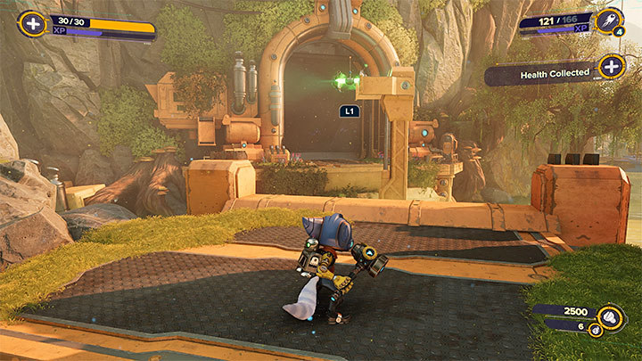 You may already be concerned with locating the interactive hitch - Ratchet & Clank Rift Apart: Investigate the Dimensional Anomaly, Rivets Hideout - walkthrough - Sargasso - Ratchet & Clank Rift Apart Guide