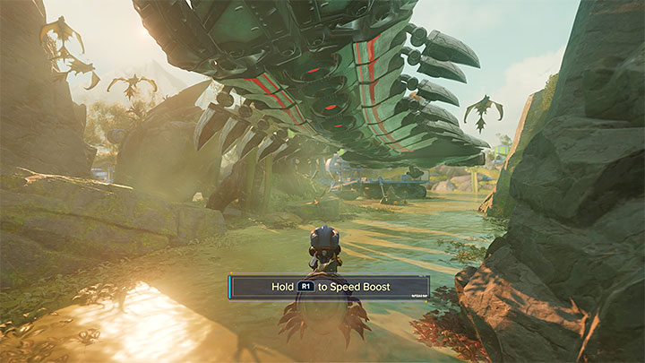 You need to catch up to Seekerpede first by using Speetle - Ratchet & Clank Rift Apart: Defeat Seekerpede and leave the planet - walkthrough - Sargasso - Ratchet & Clank Rift Apart Guide