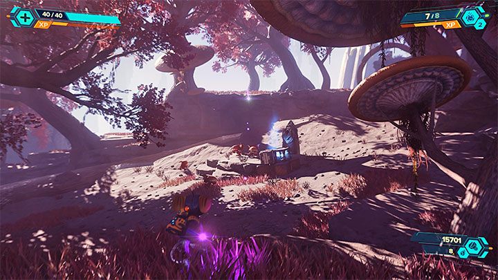 The shrine is in the eastern part of the map, a short distance west of one of the temples associated with the main mission objective - Ratchet & Clank Rift Apart: Gaining Lombax Lore - walkthrough, shrines - Savali - Ratchet & Clank Rift Apart Guide
