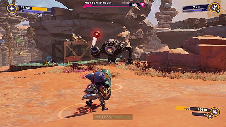 Before long, a new mini-boss - Not-So-Wee Roger- will be joining the fray - Ratchet & Clank Rift Apart: Reboot the Fixer - walkthrough - Torren IV - Ratchet & Clank Rift Apart Guide