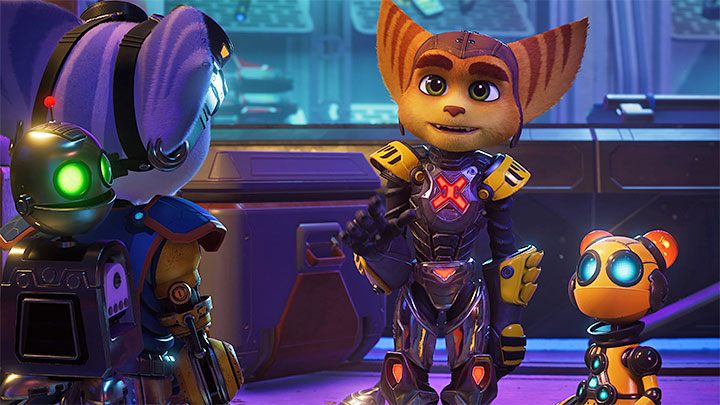 Entering Zurkie's will lead to a cut-scene of Ratchet and Rivet (and Clank and Kit) meeting for the first time - Ratchet & Clank Rift Apart: Meet Ratchet in Gastropub - walkthrough - Scarst debris cloud - back - Ratchet & Clank Rift Apart Guide
