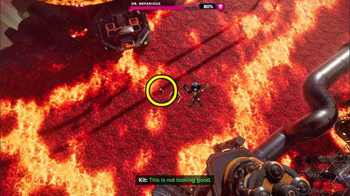 1 - Ratchet & Clank Rift Apart: Meet Ratchet in Gastropub - walkthrough - Scarst debris cloud - back - Ratchet & Clank Rift Apart Guide