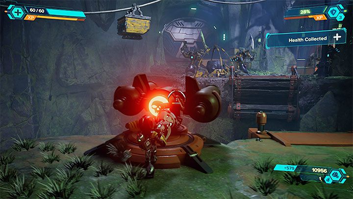 Continue on a path that involves jumping to adjacent ledges (avoid falling into the water) - Ratchet & Clank Rift Apart: Rescue Pierre Le Fer - walkthrough - Ardolis - Ratchet & Clank Rift Apart Guide