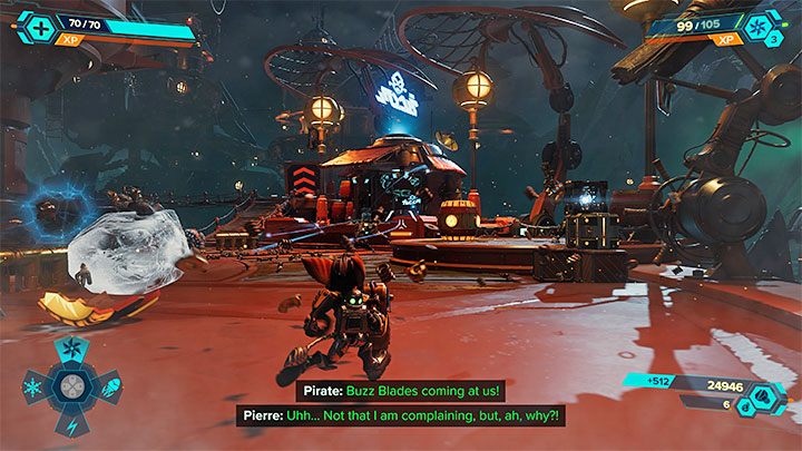 Use the ramp to make a jump towards the round central platform - Ratchet & Clank Rift Apart: Rescue Pierre Le Fer - walkthrough - Ardolis - Ratchet & Clank Rift Apart Guide