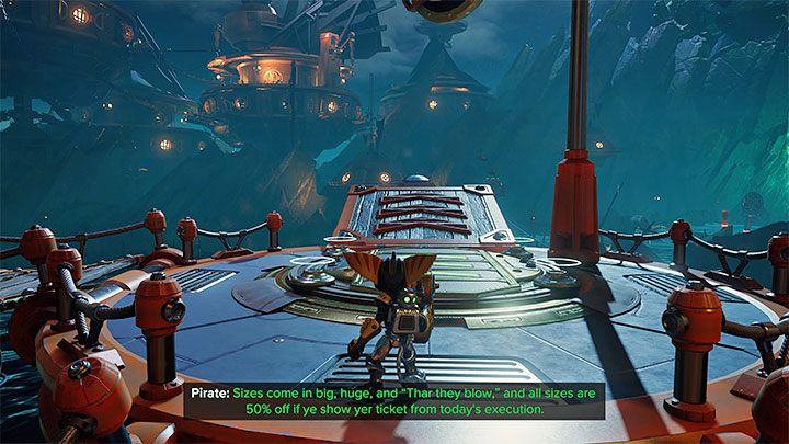 You must start on the circular platform where you rescued Pierre Le Fer - we discussed this on the first page of the Ardolis walkthrough - Ratchet & Clank Rift Apart: Pirate Trials - walkthrough - Ardolis - Ratchet & Clank Rift Apart Guide