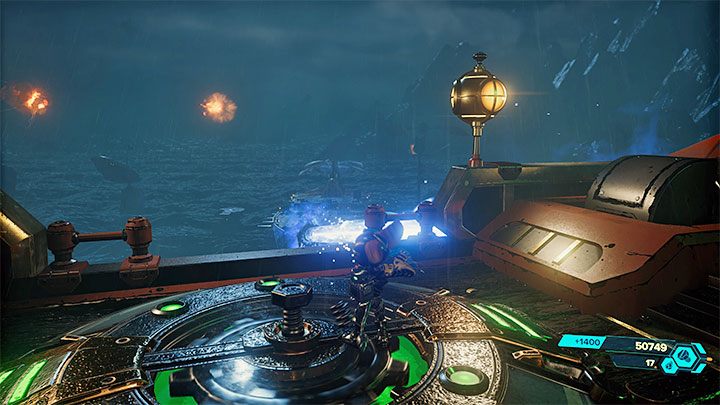 Release the L1 when you are over the large enemy ship - Ratchet & Clank Rift Apart: Protect Captain Quantum - walkthrough - Ardolis - Ratchet & Clank Rift Apart Guide