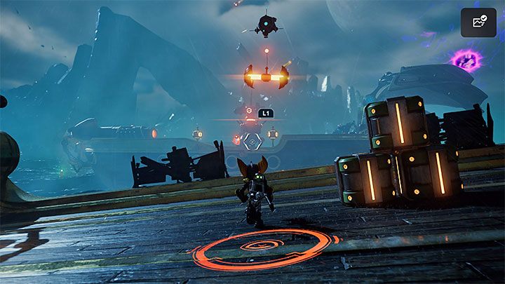 The Scuttler is the name of a new large ship controlled by enemy pirates - Ratchet & Clank Rift Apart: Protect Captain Quantum - walkthrough - Ardolis - Ratchet & Clank Rift Apart Guide