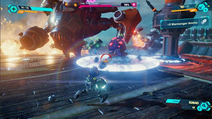 A certain impediment may be the rather limited combat area - Ratchet & Clank Rift Apart: Protect Captain Quantum - walkthrough - Ardolis - Ratchet & Clank Rift Apart Guide