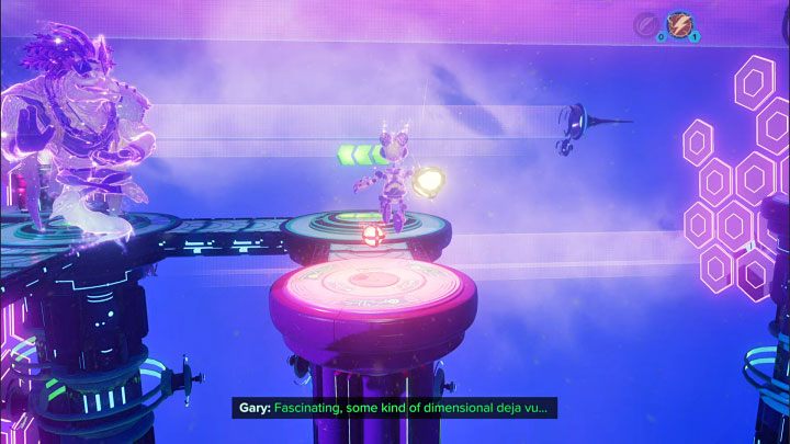 Remain on the pressure plate until the nearby platform has lowered - Ratchet & Clank Rift Apart: Protecting Morts and freeing Seekerpede - walkthrough - Return to Sargasso - Ratchet & Clank Rift Apart Guide