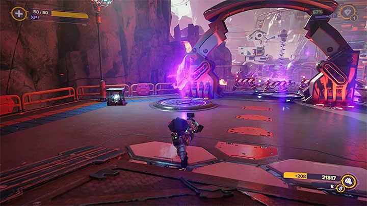 Return the same way east and expect to encounter a group of thugs on motorcycles as you approach the cave exit - Ratchet & Clank Rift Apart: Meet the engineer, search for the bots - walkthrough - Blizar Prime - Ratchet & Clank Rift Apart Guide
