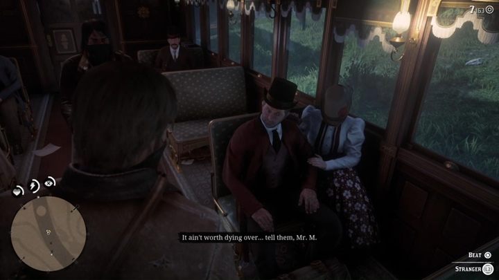 Enter the passengers car - Red Dead Redemption 2: Pouring Forth Oil - walkthrough - Chapter 2 - Horseshoe Overlook - Red Dead Redemption 2 Guide