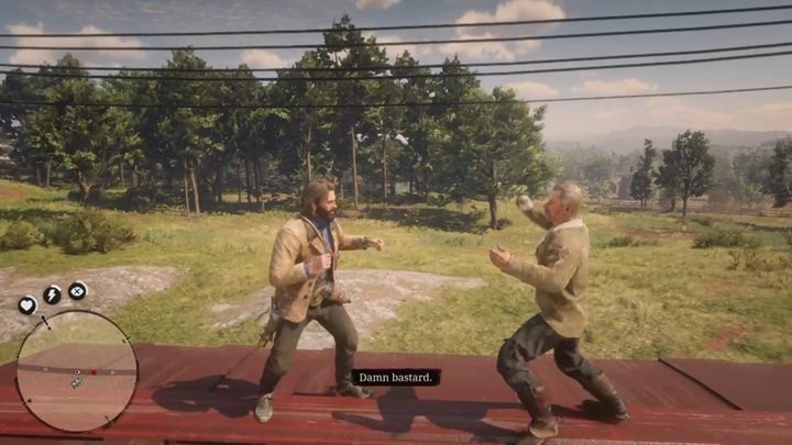 Run after the next fugitive, and a duel awaits you at the top of one of the train wagons after a while - Red Dead Redemption 2: The New South Walkthrough - Chapter 3 - Clemens Point - Red Dead Redemption 2 Guide