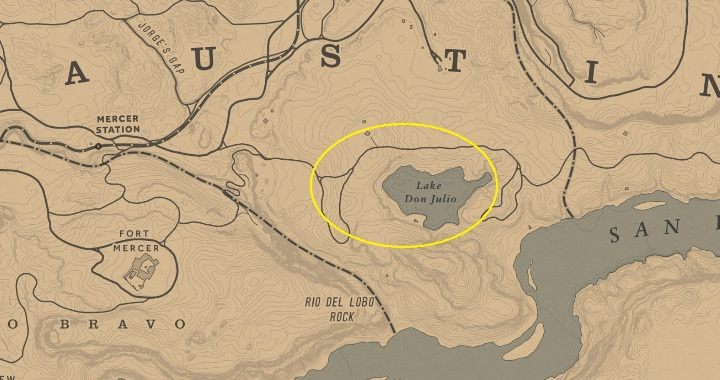Das Gila-Monster ist ein Tier, das nördlich des Don Julio Lake, südlich der Stadt Armadillo in New Austin, gefunden wurde – Red Dead Redemption 2: Gila-Monster – wo zu finden?  - Die Spielwelt erkunden – Red Dead Redemption 2 Guide