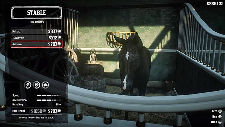 В предложении конюшни должна быть черная арабская лошадь - Red Dead Redemption 2: Лучшие лошади - покупка, дикие лошади - Основы игры - Руководство по Red Dead Redemption 2