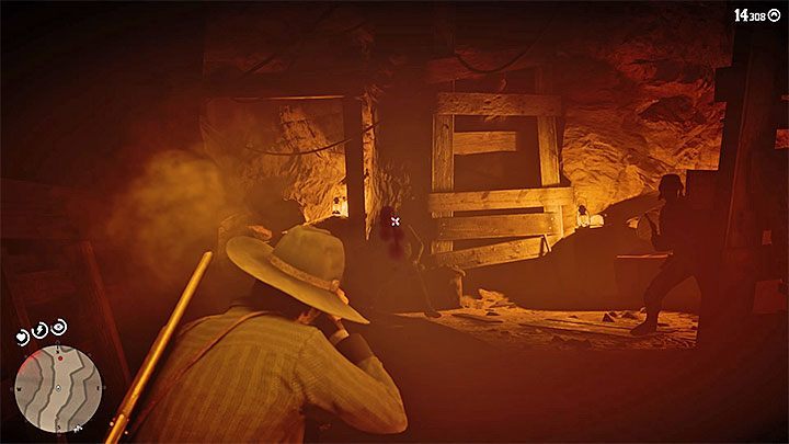 After clearing the area, enter the mine - Red Dead Redemption 2: Esteban Cortez - Bounty Hunting Mission - Tumbleweed - Red Dead Redemption 2 Guide