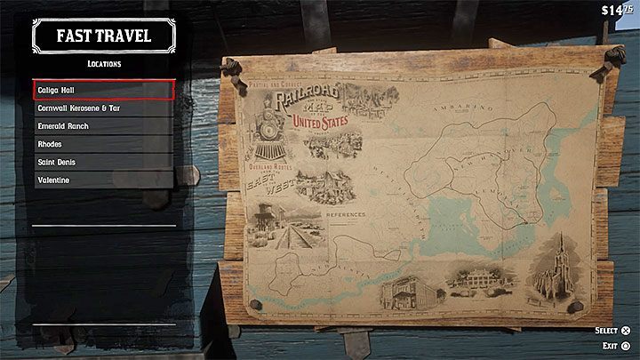 Von nun an können Sie die Karte nutzen, um vom Bandenversteck aus schnell zu reisen – Red Dead Redemption 2: Schnellreisen – wie benutzt man es?  - Die Spielwelt erkunden – Red Dead Redemption 2 Guide