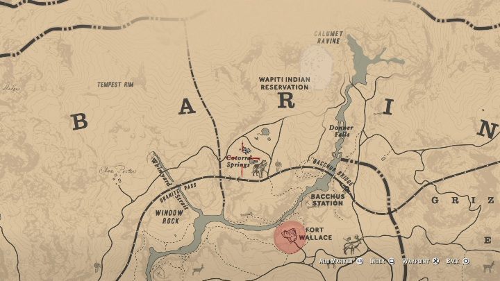Вторая карта направит вас к Которра Спрингс - Джек Холл банды-карты сокровищ в Red Dead Redemption 2-карты сокровищ-Red Dead Redemption 2 руководство