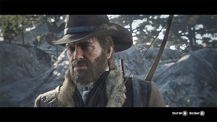 Examine the tracks and follow the lines that lead to the bears lair - RDR2: Exit Pursued By a Bruised Ego walkthrough - Chapter 2 - Horseshoe Overlook - Red Dead Redemption 2 Guide