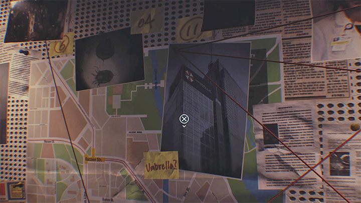 In Jills Apartment – ​​Resident Evil 3: Jills Apartment Geheimnisse, Sammlerstücke – Sammlerstücke und Geheimnisse – Resident Evil 3 Guide sind Ermittlungsnotizen in der Mitte der Tafel angebracht