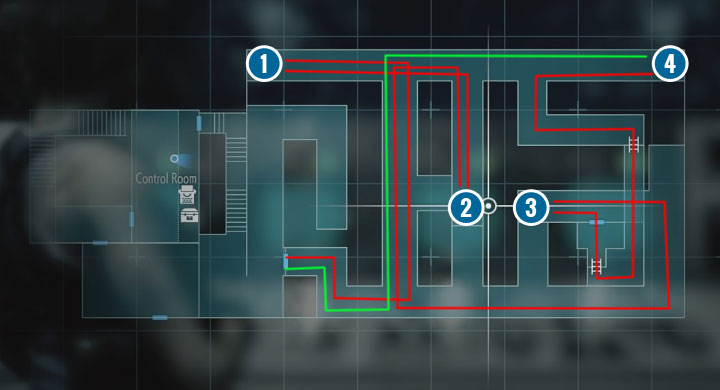 Der optimale Weg zum Erreichen der nächsten Leistungsschalter ist in der obigen Karte dargestellt – Resident Evil 3: Rätsel zur Wiederherstellung der Stromversorgung von Umspannwerken – Puzzle-Lösungen – Resident Evil 3-Leitfaden