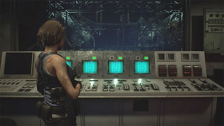 Nachdem Sie alle Schalter aktiviert haben, entkommen Sie dem Spinnenbereich durch das Tor, das Sie zuvor geöffnet haben – Resident Evil 3: Rätsel zur Wiederherstellung der Stromversorgung von Umspannwerken – Rätsellösungen – Resident Evil 3-Anleitung