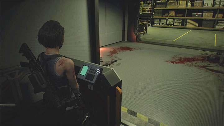 Направляйтесь прямо к лифту - Складская головоломка - Решения-головоломки - Руководство Resident Evil 3