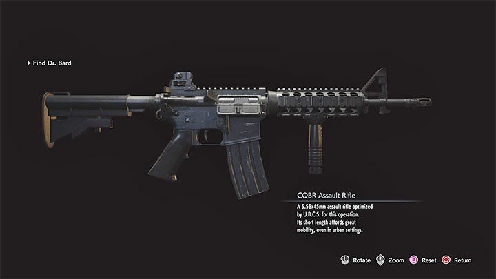 CQBR Assault Rifle is a unique weapon, because in contrast to a rifle, grenade launcher and magnum, it cannot be obtained by exploring the surroundings - Resident Evil 3: CQBR Assault Rifle - where to find it? - Weapons - Resident Evil 3 Guide