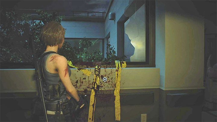 Kriechen Sie durch den Gang und erreichen Sie eine Stelle, an der Sie über das Geländer springen können – dieser Bereich war für Carlos unzugänglich – Resident Evil 3: Magnum – wo ist er zu finden?  - Waffen – Resident Evil 3 Guide