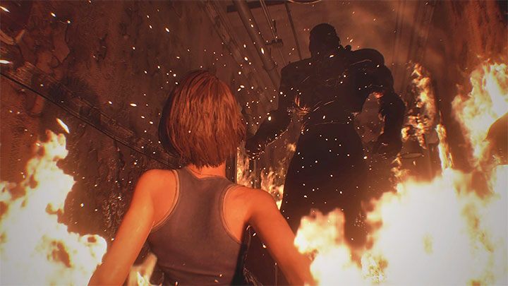 Variant 1 - Mandatory escape scenes in predetermined plot moments - Resident Evil 3: Nemesis - the main boss, enemy - Basics - Resident Evil 3 Guide