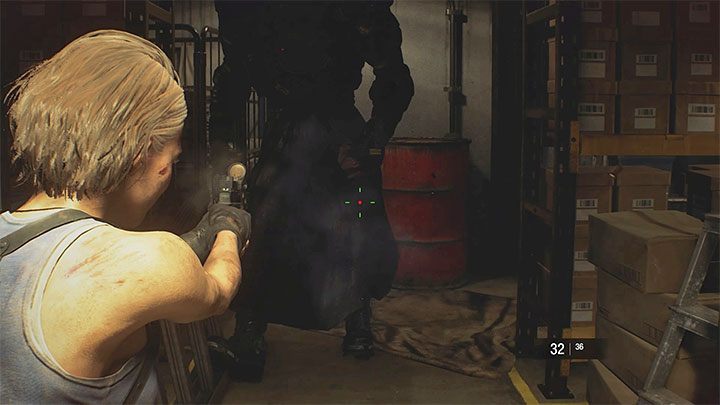 An einigen Orten, an denen Sie gegen Nemesis kämpfen, können Sie auch – Resident Evil 3: Nemesis – den Hauptboss, Feind – Grundlagen – Resident Evil 3 Guide