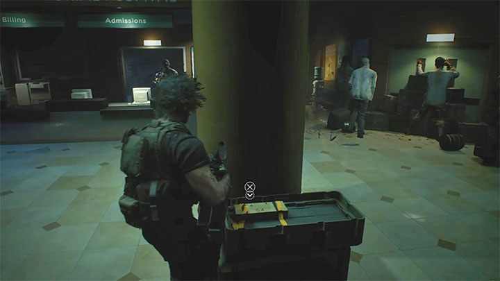Kämpfen Sie, bis Sie eine Zwischensequenz sehen, die zeigt, wie die Horde in die Lobby einbricht – Resident Evil 3: Horde of Zombies – wie besiegt man sie?  - FAQ – Resident Evil 3-Leitfaden